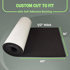 XCEL Marine Foam Roll with Self Adhesive – Black, 60" x 16" x 1/2" Closed Cell Foam Rubber Water Resistant Padding Sheet – Home, Marine, Garage, Automotive, Crafts & Cosplay (Black, 60" x 16" x 1/2")