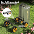10-in NO-FLAT TIRES 600lb Heavy-Duty Garden Dump Cart 4 Cu.Ft. Utility Wagon with Quick-Release Dumping & Prime Grade 100% Virgin Polypropylene - Not Recycled Material for Landscaping Gardening
