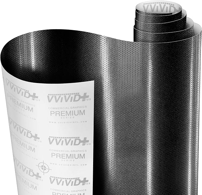 VViViD+ Honeycomb Matte Black Small Pattern Car Wrap Vinyl (100ft x 5ft)