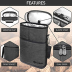 opux 2 Bottle Wine Carrier Tote, Insulated Leakproof Wine Cooler Bag, Wine Travel Bag for Picnic BYOB Beach, Portable Wine Bottle Carrying Case, Gift for Wine Lover Women Men Christmas, Charcoal Grey