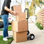 Olympia Tools 800 Lb Sack Hand Truck with Folding Nose, D Handle and 10" Pneumatic Wheels for Home and Office Use