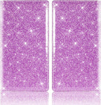 TOURSUIT Car Registration and Insurance Card Holder, Vehicle License Document Glove Box Compartment Organizer, Interior Car Accessories for Women Men Teens (Glitter Purple)