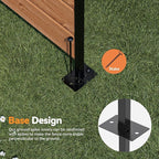 Modern Shade 5' x 3' Wood Privacy Fence Screen (2 Panel) Natural Cedar Wood, Outdoor Privacy Fence Panel for Deck Balcony, Conceals Trash Cans Air Conditioner, Ultimate Fence Privacy Screen
