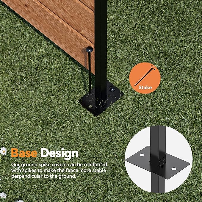 Modern Shade 5' x 3' Wood Privacy Fence Screen (4 Panel) Natural Cedar Wood, Outdoor Privacy Fence Panel for Deck Balcony, Conceals Trash Cans Air Conditioner, Ultimate Fence Privacy Screen