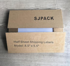 SJPACK 1600 Half Sheet Laser/Ink Jet Shipping Labels Mailing Blank White Labels