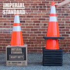 Traffic Cones - Safety Cones - 28" Orange Cones with 2 Reflective Collars - Construction Cones - Road Cones - Parking Cones - Street Cone (64 pack)