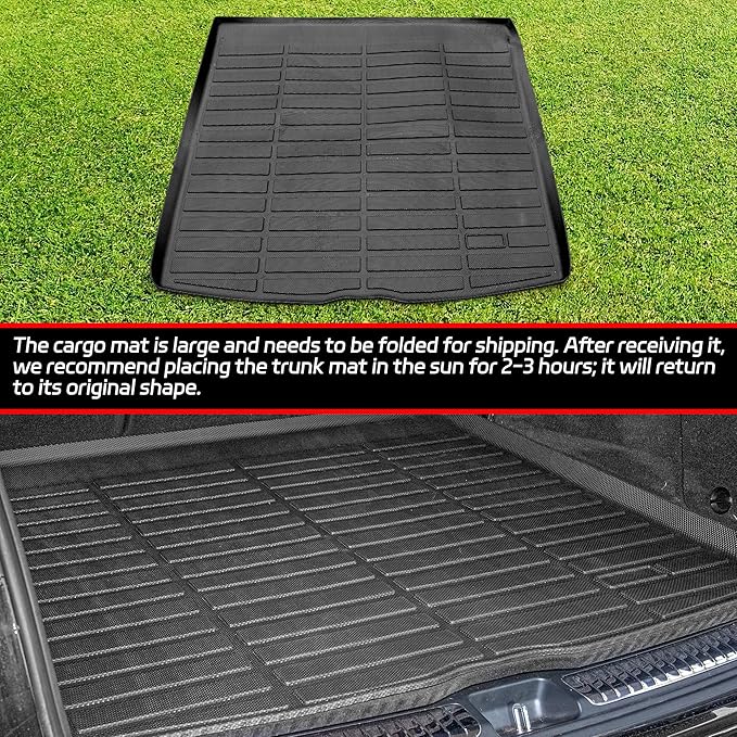 Cargo Liner Compatible with 2016-2023 Jeep Cherokee (Not for Grand Cherokee) Cargo Mat，All Weather Protection Trunk Liner Rear Trunk mat，Black