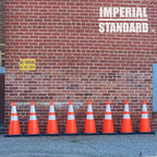 Traffic Cones - Safety Cones - 28" Orange Cones with 2 Reflective Collars - Construction Cones - Road Cones - Parking Cones - Street Cone (32 pack)